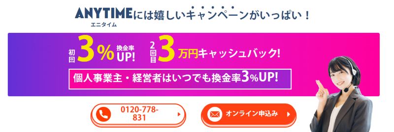 エニタイムの申込みパターン